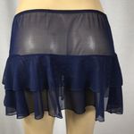 Zuliana Size Medium Blue Mesh Ruffle Skirt. Made In USA. New With Tag. Photo 1