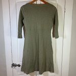 TOAD&CO Rosalinda Dress With Pocket Green V Neck 3/4 Sleeve Organic Cotton Small Photo 1
