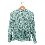 Vince  Berry Blooms Pleated Floral Satin Shirt Top Blouse M Photo 6