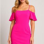 Gianni Bini  Hot Pink Off Shoulder Bodycon Dress | Size 0 Photo 0