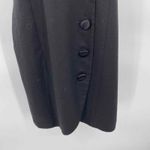 Tibi  New York Halter Dress Womens 4 Black Cream Silk Wool‎ Blend Button Front Photo 3