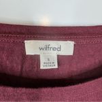 Wilfred Burgundy Crossover Back Long Sleeve Shirt Size Small Red Photo 3