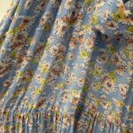 Lulus  Sunny Bliss Light Blue Floral Print Tiered Maxi Dress Photo 7