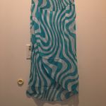 Venus New Women’s Lightweight Swimsuit Cover Up Blue White Size Xs Photo 8