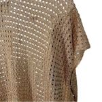 Rachel Zoe Metallic Tan Gold Bronze Open Knit Kimono Cardigan NWT One Size Photo 4