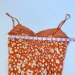 Hello Molly  Meaning Of Life Orange Floral Midi Dress Rust Small Photo 6