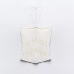 ZARA White Halter Neck Tank Top Photo 2