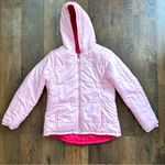 Faded Glory hot pink/pink reversible hooded puffer jacket, juniors size XL 14/16 Photo 5