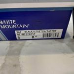 White Mountain Wedge Thong Sandals Women’s 8M Black/Silver Sequins/Rhinestones Photo 7