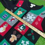 Vtg Bechamel Women Small Christmas Embroidery Holiday Sweater Knitted Jacket Photo 2