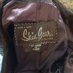 Vintage skin Gear Brown Leather Trench Coat Photo 2