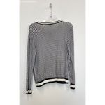 Talbots Black/White Cotton Blend Houndstooth Button-Up Cardigan Sweater - Size L Photo 6