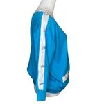 Adolfo  Sport Women's Vintage Pullover Button Blouse Size Small Blue White Mature Photo 2