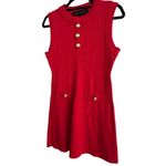 Endless Rose  Women's Red Shank Button Knit Crew Neck Mini Dress Size Medium Photo 1