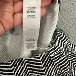Chico's pants womens medium 2 black white zebra print cotton cropped capri resort Photo 6