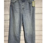 H&M Women's Blue Denim Jeans US Size 12 Wide Leg, High Waist Photo 0