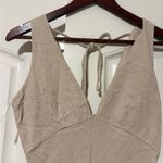 Princess Polly linen blend Cream Sleeveless Dress Photo 2