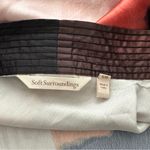 Soft Surroundings  Ainsley Abstract Kimono Earthtones Satin Cardigan Sz S/M Boho Photo 6