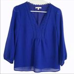 Skies Are Blue ✨ royal blue scallop blouse✨ Photo 0