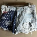 Refuge American flag distressed jean shorts size 8 Photo 0