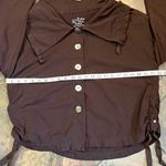 Neon Buddha Brown Jacket Cinch Waist Button Up Small Brown Photo 7