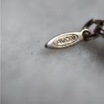 Avon RL Stainless Steel Beveled Blue Pendant Link Chain Like New Necklace Silver Photo 1