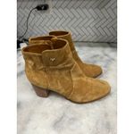 Tory Burch Women’s Suede Ankle Boots Tan Leather Sole Block Heel Size 10M Photo 5