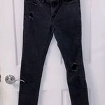 Levi's 711 Skinny Jeans In Washed Black Distressed Wash Photo 0