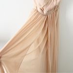 Jenny Yoo  Collection Aidan Convertible Strapless Chiffon Dress Gown Blush Size 4 Photo 9