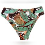 Cupshe NEW Green Orange Black Tropical High Waist Beach Pool Swim Bikini Bottoms Photo 1