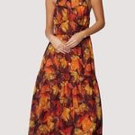 Lost + Wander NWT  Surreal Metallic Floral Midi Dress One Size Photo 0