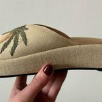 Tommy Bahama NEW Linen Arch Support Tropical Palm Tree Embroidered Sandals Photo 7