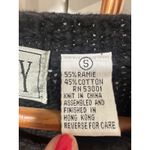 Vintage IVY Knit Cardigan Sweater Cottage core Teacher Schoolhouse Size S RaRE Black Photo 6