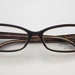 Coach NWOT  Pilar Brown Prescription Glasses Frames & Case Photo 2