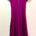 Lauren Ralph Lauren Waffle Knit Henley Maxi Dress Berry Jam Size Small Pink Photo 1