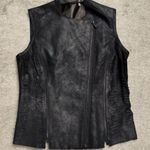 Elie Tahari  Victoria Lambskin Leather Multi Zip Asymmetrical Vest Women’s Photo 0