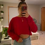 Ralph Lauren Vintage Cropped Longsleeve Red Size M Photo 0