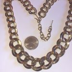 Vintage Gold Tone Graduated Chain Link Retro Chunky Boho Necklace Photo 4