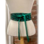 None Women’s Green Chiffon Obi Fabric Sash Belt Photo 1