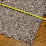 MARINA for Bloomingdale’s crop silver taupe top sz S Gray Photo 9