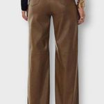 Brown Wide Leg Faux Leather Pants Size XS Photo 5