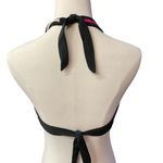 Venus  Activewear Sporty Swim Top Bikini Pink Black Tie Back Size C Full Coverage Photo 3