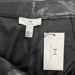 H by Halston New Halston Faux Leather High Rise Straight Leg Ankle Pants Black Photo 14