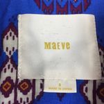 Anthropologie Maeve Woodland Walk Blue Boho Popover Button Top Size 8 Photo 4