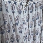 ZARA Women's White Tiered Floral Block Print Cottage Core Maxi Dress Size Small Photo 2