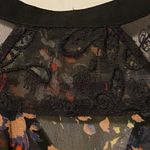 Urban Outfitters Pins and‎ Needles Black Floral Abstract Sheer Dress Photo 3