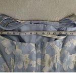 Alfred Angelo Blue & White Floral Crepe Halter Gown SZ 8 Photo 8