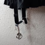 Spirit  Halloween M Chick Cop Sexy Handcuff Garters Outfit Costume Mini Dress Photo 8