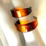 Tortoise shell hoop earrings Photo 6