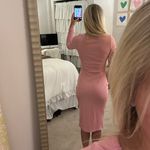 Pink Cut Out Midi Dress Photo 1